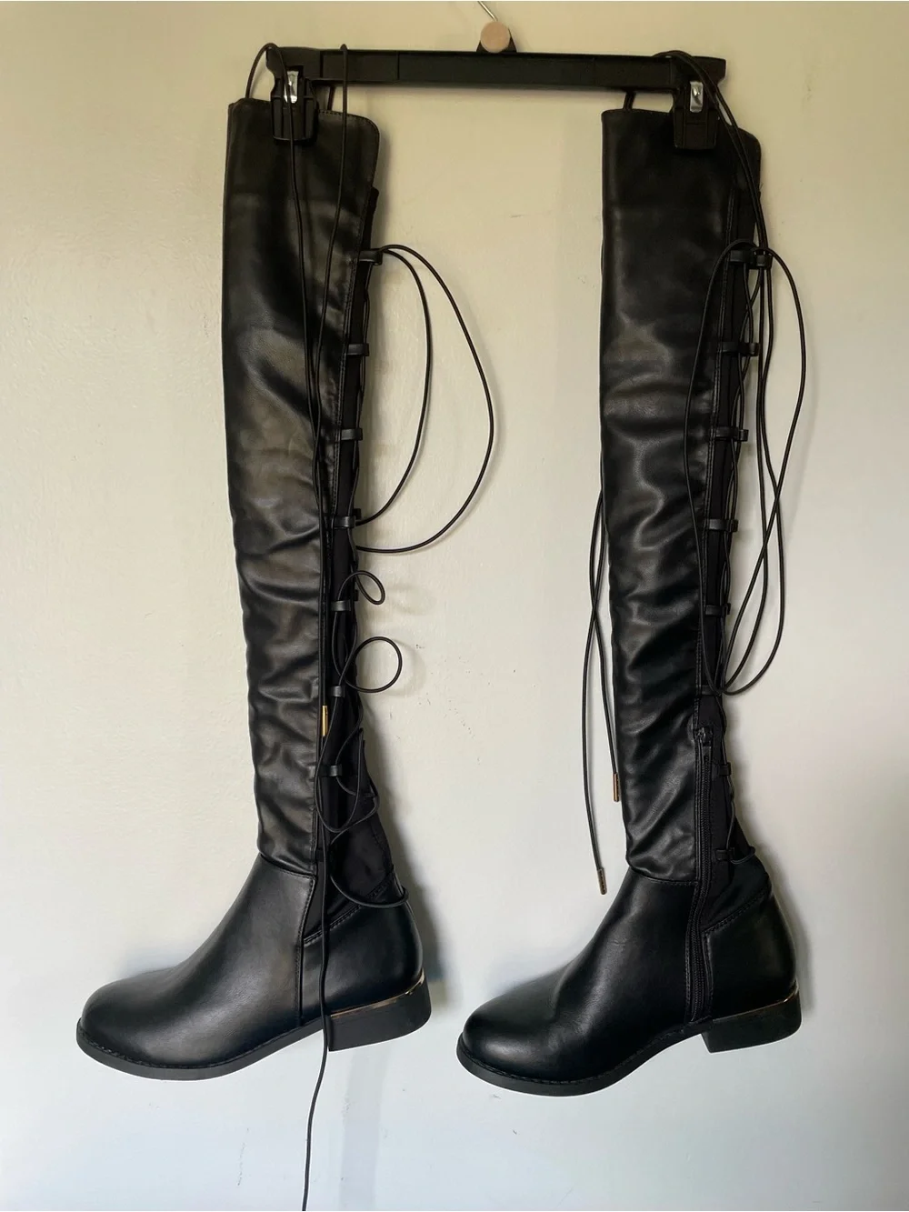 Venus Women’s Over-the-Knee Faux Leather Boots, Size 7